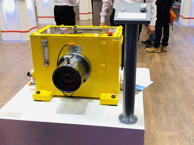 Housing freewheel with a nominal torque of 5,500 Nm, which simulates typical damage events (Condition Monitoring System) Housing freewheel with a nominal torque of 5,500 Nm, which simulates typical damage events (Condition Monitoring System)